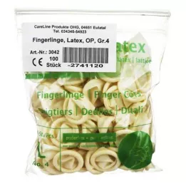FINGERLING Latex OP Storlek 4, 100 st
