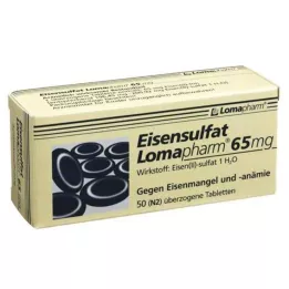 EISENSULFAT Lomapharm 65 mg dragerade tabletter, 50 st