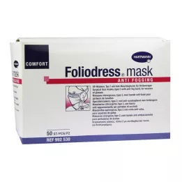 FOLIODRESS mask Comf.anti-imning typ II OP-m.grön, 50 st