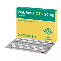 ZINK VERLA OTC 20 mg filmdragerade tabletter, 20 st