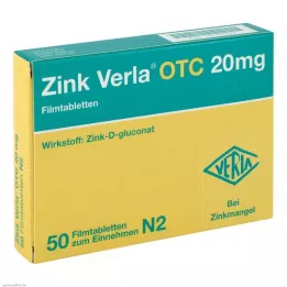 ZINK VERLA OTC 20 mg filmdragerade tabletter, 50 st