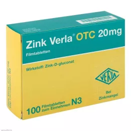 ZINK VERLA OTC 20 mg filmdragerade tabletter, 100 st