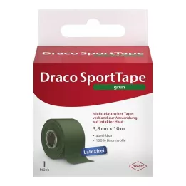 DRACO TAPEVERBAND 3,8 cmx10 m grön, 1 st