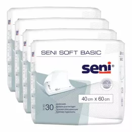 SENI Soft Basic sängskyddsdyna 40x60 cm, 4X30 st