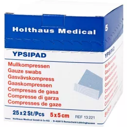 MULLKOMPRESSEN Ypsipad 5x5 cm steril 8-lagers, 25X2 st