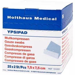 MULLKOMPRESSEN Ypsipad 7,5x7,5 cm steril 8-lagers, 25X2 st