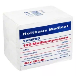 MULLKOMPRESSEN Ypsipad 10x10 cm icke-steril 8-lagers, 100 st
