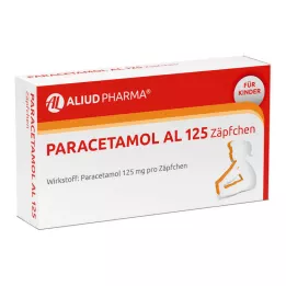 PARACETAMOL AL 125 st Suppositorier för spädbarn, 10 st