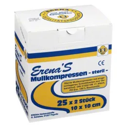 Erena Steril gaskompress 10x10, 25x2 st