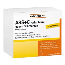 ASS + C-ratiopharm mot smärta brustabletter, 20 st