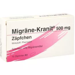 MIGRÄNE KRANIT 500 mg suppositorier, 10 st