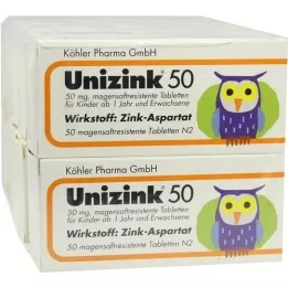 UNIZINK 50 Gastric -resistenta tabletter, 10x50 st