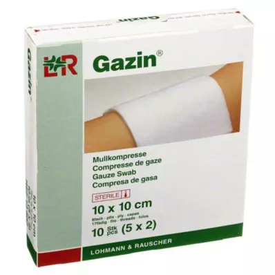 GAZIN Gasväv komp.10x10 cm steril 8-lagers, 5X2 st GAZIN Gasväv komp.10x10 cm steril 8-lagers, 5X2 st