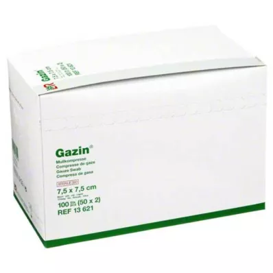GAZIN Gasväv komp.7,5x7,5 cm steril 8-lagers, 50X2 st GAZIN Gasväv komp.7,5x7,5 cm steril 8-lagers, 50X2 st