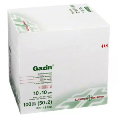 GAZIN Gasväv komp.10x10 cm steril 8-lagers, 50X2 st GAZIN Gasväv komp.10x10 cm steril 8-lagers, 50X2 st