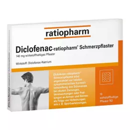 DICLOFENAC-ratiopharm smärtplåster, 10 st