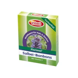 FLORIMEL Salviabonbon med C-vitamin sockerfri, 40 g