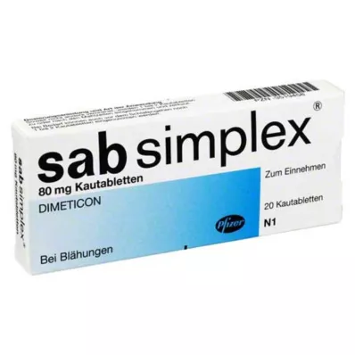 SAB simplex tuggtabletter, 20 st SAB simplex tuggtabletter, 20 st