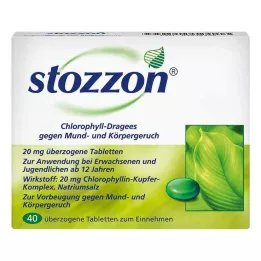 STOZZON Klorofylldragerade tabletter, 40 st