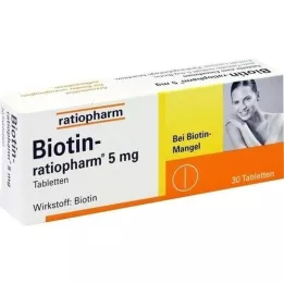 BIOTIN-RATIOPHARM 5 mg tabletter, 30 st