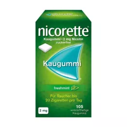 NICORETTE 2 mg färskmintuggummi, 105 stycken