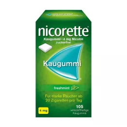 NICORETTE 4 mg färskmintuggummi, 105 stycken