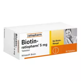 BIOTIN-RATIOPHARM 5 mg tabletter, 90 st