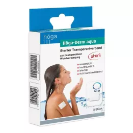 HÖGA-DERM aqua ste.Transp.Verb.m.Wundaflage 5x7 cm, 5 st