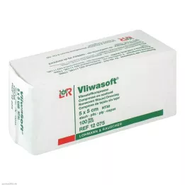 VLIWASOFT Nonwoven kompresser 5x5 cm icke-sterila 4l., 100 st