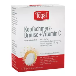 TOGAL Huvudvärk brus + Vit.C brustabletter, 20 st