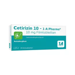 CETIRIZIN 10-1A Pharma filmdragerade tabletter, 7 st