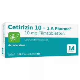 CETIRIZIN 10-1A Pharma filmdragerade tabletter, 100 st