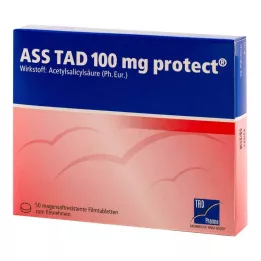 ASS TAD 100 mg skydda magsäcksresistenta filmdragerade tabletter, 50 st