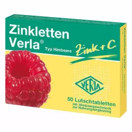 ZINKLETTEN Verla hallonpastiller, 50 st