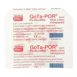 GOTA-POR PU Sårfilm 10x6 cm steril plåster, 1 st