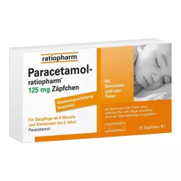 PARACETAMOL-ratiopharm 125 mg stolpiller, 10 st