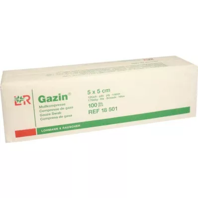 GAZIN Gasbind 5x5 cm icke-steril 12-faldig drift, 100 st GAZIN Gasbind 5x5 cm icke-steril 12-faldig drift, 100 st