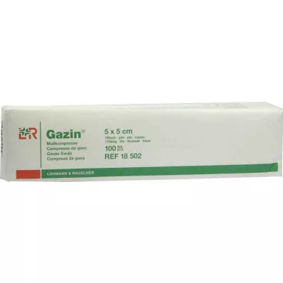 GAZIN Gasbind 5x5 cm icke-steril 16-faldig drift, 100 st GAZIN Gasbind 5x5 cm icke-steril 16-faldig drift, 100 st