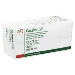 GAZIN Gasväv komp 7,5x7,5 cm icke-steril 12-faldig RK, 100 st