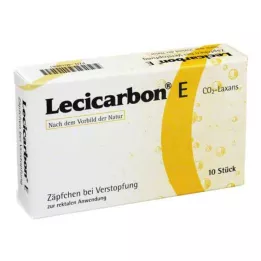 LECICARBON E CO2 Laxans Suppositorier för vuxna, 10 st
