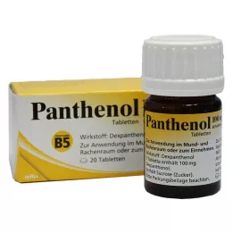 PANTHENOL 100 mg Jenapharm tabletter, 20 st