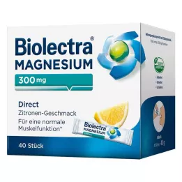 BIOLECTRA Magnesium 300 mg direkta citronstänger, 40 st