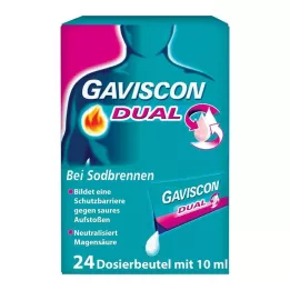 GAVISCON Dubbel 500mg/213mg/325mg Suspens.i påse, 24X10 ml