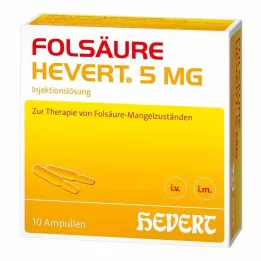 FOLSÄURE HEVERT 5 mg ampuller, 10 st
