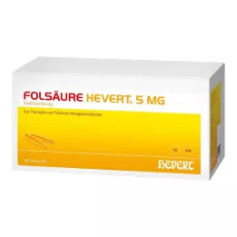 FOLSÄURE HEVERT 5 mg ampuller, 100 st
