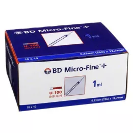 BD MICRO-FINE+ Insulinspruta 1 ml U100 12,7 mm, 100X1 ml