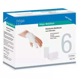 HÖGA-MUBILAST Fixeringsbandage 6 cmx4 m med cellofan, 1 st