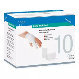 HÖGA-MUBILAST Fixeringsbandage 10 cmx4 m med cellofan, 1 st
