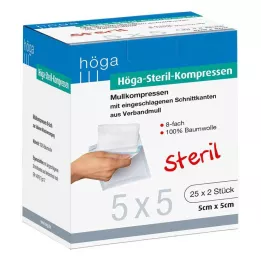 HÖGA-KOMPRESSEN 5x5 cm Sterile 8 gånger, 25x2 st