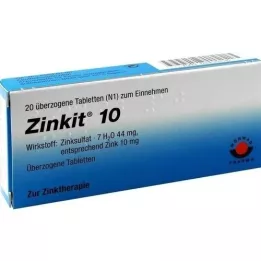 ZINKIT 10 överdrivna tabletter, 20 st
